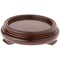 Plymor Walnut Round Wood Veneer Footed Display Base, 4.125" W x 4.125" D x 1" H (3" Display Diameter)